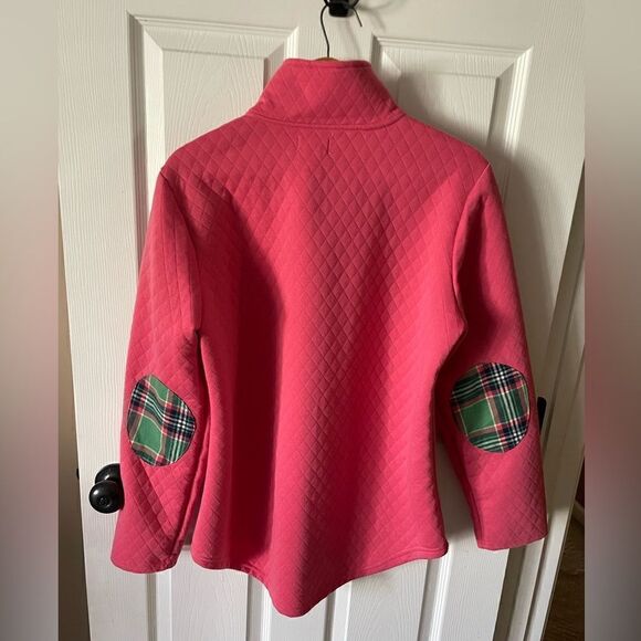 Women’s Quilted Pullover With Plaid Accents Size M 8/10 - Picture 4 of 7